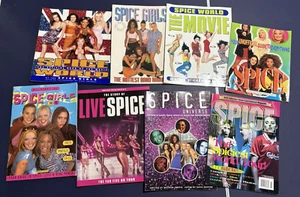 Lote de 8 calcomanías de revistas Spice Girls guías de libros gira mundial película chica poder - Imagen 1 de 17