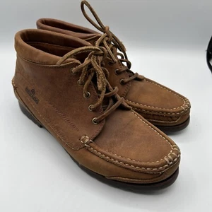 Sebago Leather Lace Up Size 7.5 M Eye Chukka Brown - Picture 1 of 9