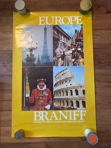 Braniff Europe Poster - 747 Dallas Fort Worth - Picture 1 of 7