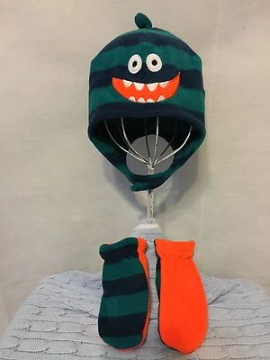 Nuevo/Etiquetas 6-18 Meses Saltar Frijoles Bebé Niño Vellón Sombrero/Mitones a Juego Foto 1 de 4