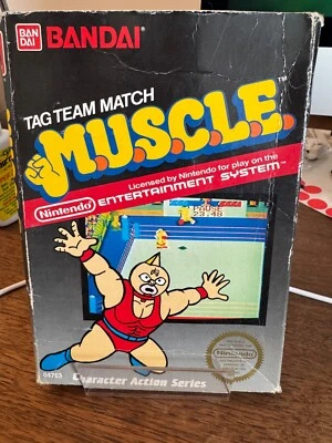 Muscle - Nintendo NES - 5 SCREW CARTRIDGE CIB - Bandai 1986 - Image 1 of 4
