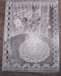 Cordones y tapetes antiguos de ganchillo a mano de la Royal Society - Libro No. 3 1943 - Imagen 1 de 4
