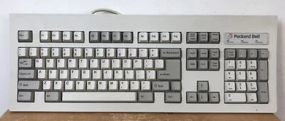 NEW Clicky Original Box Vtg Packard Bell Mechanical PC Keyboard Model 7939 - Image 1 of 4