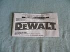 Dewalt Instruction Manual Dw331 Vs Orbital Jig Saw Vgc C) 2004/12/14