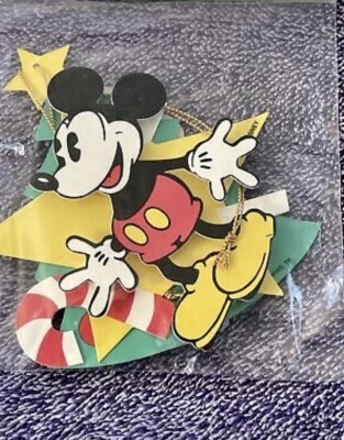 NOS Vintage Cleo Disney Mickey & Friends 2 Decorations Gift Tags NOS - Image 1 of 4