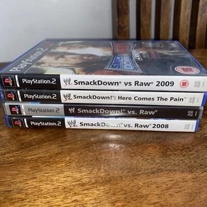 WWE Game Bundle for Sony PlayStation 2 4x Games Smack Vs Raw Here Comes The Pain - Picture 1 of 3