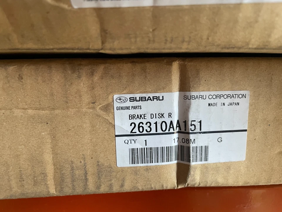 Genuine Subaru Impreza G10 & Legacy B10 Rear Brake Discs 90-02 26310AA151 PAIR - Image 1 of 1