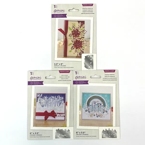 Lot 3 Crafters Companion Gemini CHRISTMAS Holidays Create A Card Papercraft Die - Picture 1 of 5