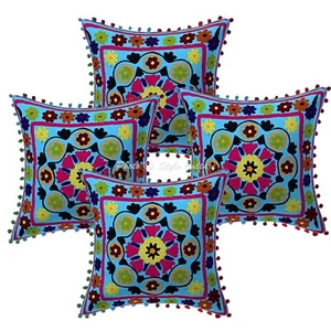 Boho Artistic Cushion Cover Suzani Bohemian Ethnic Throw Decor Pillow Cover Case - Picture 1 of 7