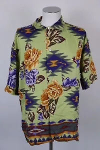 BYBLOS CAMICIA UOMO TG. 52 MAN CASUAL VINTAGE SHIRT FLOREALE - Foto 1 di 6