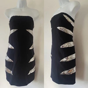 fredericks of hollywood vintage Sequin Mini Strapless Dress - Picture 1 of 10