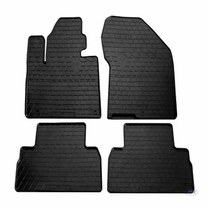 Noir Tapis De Sol En Caoutchouc Pour Hyundai Santa Fe 2018-2020 4-Pcs - Imagen 1 de 5