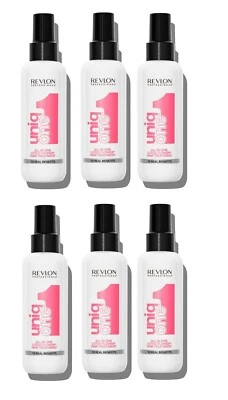 Revlon UniqOne All In One Hair Treatment Lotus Flower 150ml Pack of 6 - Image 1 of 2