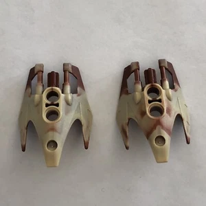 2 Bionicle Parts Lot 64272pb01 Lego Shoulder Armor Vorox Marbled Reddish Brown - Picture 1 of 1
