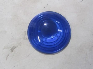 Kopp Glass Railroad Lamp Blue Lens 5" dia - Picture 1 of 7