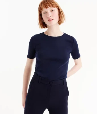 NEW NWT J. Crew Slim Perfect T-Shirt Color: Navy  Size: XXS - Image 1 of 2