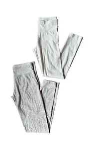 GIRLS Justice * Leggings * 2 Pair * Grey * Full Length * Size 14-16 - Picture 1 of 5