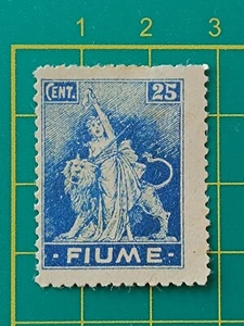 Italien - Fiume 1919, Allegorie 25c, (Sass. A38/I),perf 10 1/2 auf 11 1/2,MLH,CV 6000$ - Bild 1 von 3