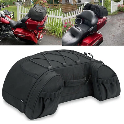 Black Trunk Rack Bag Luggage For Harley Road Tour Glide FLT Ultra Limited FLHTK - Изображение 1 из 4