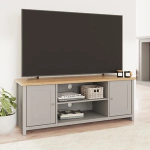 Lancaster Large TV Cabinet Storage Shelves Media Stand Sideboard Grey - Picture 1 of 11