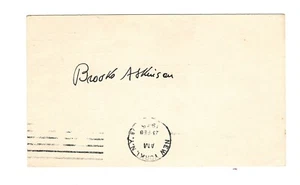 AUTÓGRAFO BROOKS ACKINSON AUTOR Y ACTOR EN TARJETA POSTAL - Imagen 1 de 1