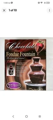 Fuente Fondue Chocolate Nostalgia Electrics Acero Inoxidable y Plástico Foto 1 de 4
