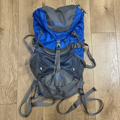Mochila Marmot Ultra Kompressor Alpinista Azul Pacote de Caminhada Nylon Exterior - Imagem 1 de 4