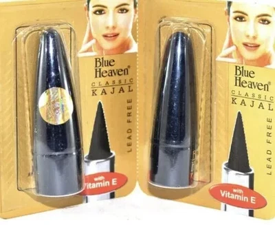 2 Piezas Azul Cielo INDIO NEGRO Kajal Larga Duración Resistente al Agua/DANZA DEL VIENTRE Foto 1 de 4