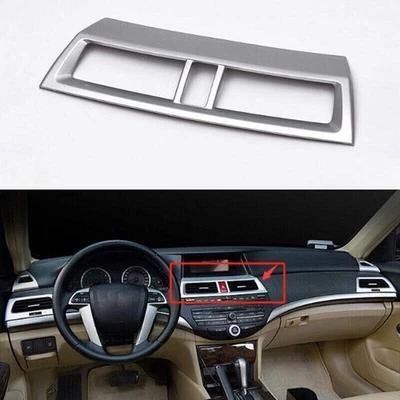Para Honda Accord Crosstour 2008~2012 consola central plateada salida de aire moldura de ventilación Foto 1 de 4