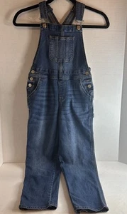 Wonder Nation~Girls Denim Blue Jean Overalls ~Waist Snaps~Adj Straps size 7/8 - Picture 1 of 5