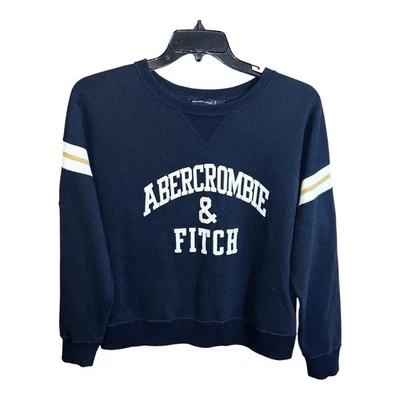 Sudadera Abercrombie & Fitch Mujer Talla S Azul Blanco Amarillo Manga Larga Foto 1 de 4