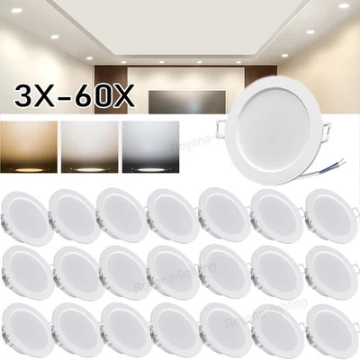 LED Spots Einbaustrahler 230V Flach Einbau Leuchten Dimmbar Deckenleuchte Set - Bild 1 von 4