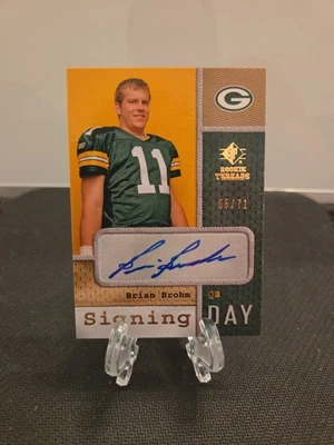2008 Sp Rookie Threads Brian Brohm Signing Day Rookie RC Auto /71 Packers - Image 1 of 2