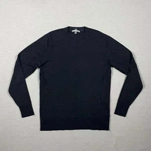 Smartwool Merino Wool Blend Pullover Sweater Mens Medium Black Long Sleeve EUC - Picture 1 of 10