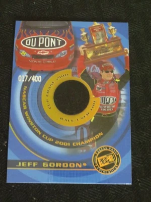 2002 Press Pass Jeff Gordon Race Used Tire 17/400 - Image 1 of 2