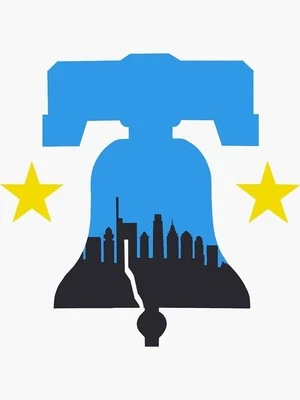 Philadelphia Phillies City Scape Sticker MLB Baseball Die Cut Laminated - Image 1 of 4