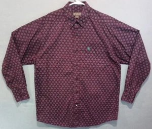 Ariat Hemd Gr. L rot Azteken Geometrisch Classic Dad Button Down Cowboy Dress Shirt - Bild 1 von 21