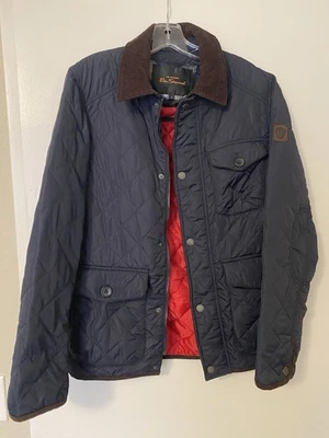 Chaqueta acolchada para hombre Ben Sherman azul marino PEQUEÑA USADA EN EXCELENTE ESTADO Foto 1 de 4