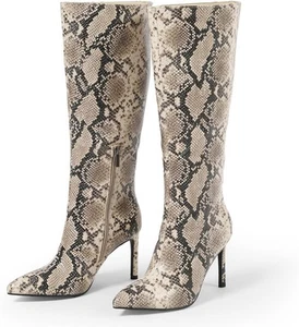 Women Knee High Boots 3 In Stiletto Heel Pointed Toe Tall Side... - Picture 1 of 40