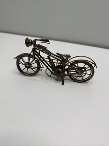 Oldtimer Gold Metall Motorrad 7,5 Zoll - Bild 1 von 3