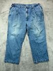 Mens Jeans 36x26 Haggar Generations Jeans Blue Denim Pleated Casual Vintage