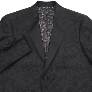 $798 Robert Graham Reggie Hunter Green Floral Jacquard Dinner Jacket Mens 40S - Picture 1 of 14