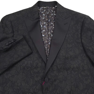 $798 Robert Graham Reggie Hunter Green Floral Jacquard Dinner Jacket Mens 38R - Image 1 of 4