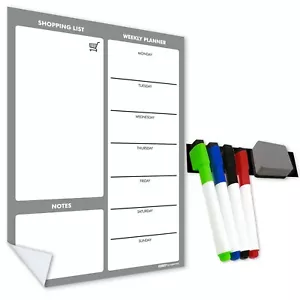 A3 Weekly Planner for Wall, Self Adhesive + Dry Wipe Pens, Dry Erase Memo Board - Picture 1 of 3