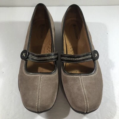 Zapatos Mary Jane Naturalizer para mujer de gamuza topo tacón ligero ribete de cuero talla 8 Foto 1 de 4