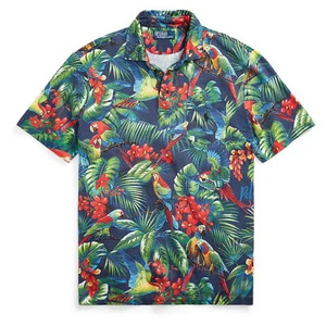 Polo Ralph Lauren Men's Classic Fit Tropical Print Polo Shirt (XLarge, Parrot) - Picture 1 of 3