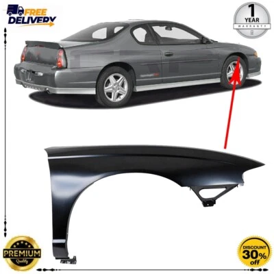 Guardabarros para Chevrolet Monte Carlo 2000-2005 lado del pasajero delantero acero imprimado Foto 1 de 4