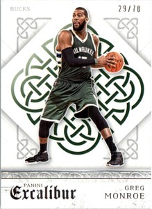 2015-16 Panini Excalibur Silver Bucks Basketball Card #73 Greg Monroe /70