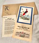 1947 Calendar Good Luck Mystery Beauty Birds Patti & Don Kalt's Tap Milwaukee