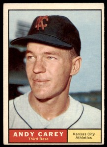 1961 Topps Andy Carey  VG+ Kansas City Athletics #518